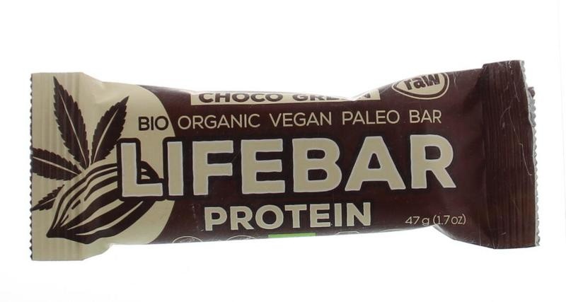 Lifefood Lifefood Lifebar plus choco green protein bio (47 gr)