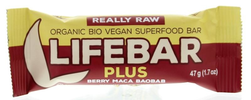 Lifefood Lifefood Lifebar plus maca baobab bio (47 gr)