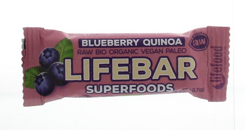 Lifefood Lifefood Lifebar plus blueberry quinoa bio (47 gr)