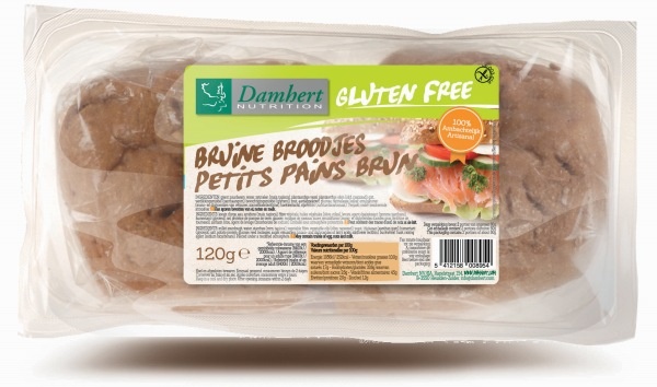 Damhert Damhert Bruine broodjes gluten vrij (120 gr)
