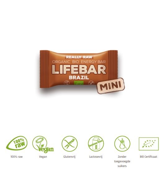 Lifefood Lifefood Mini lifebar energiereep Brazil raw & bio (25 gr)