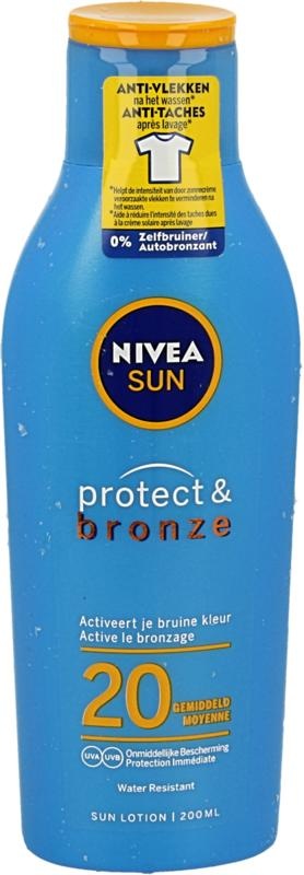 Nivea Nivea Sun protect & bronze zonnemelk SPF20 (200 ml)