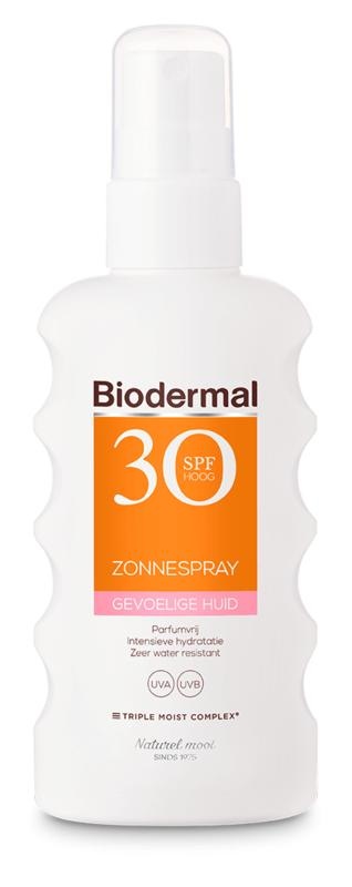 Biodermal Biodermal Zonnespray SP30 gevoelig huid (175 ml)