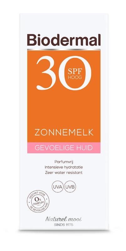 Biodermal Biodermal Zonnemelk SPF30 gevoelige huid (200 ml)