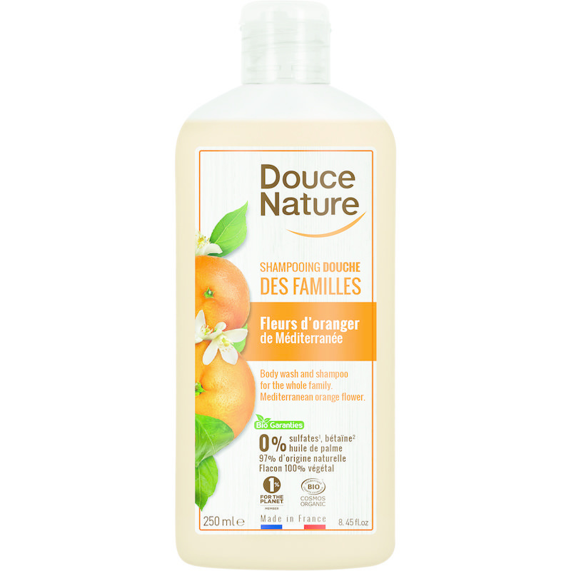 Douce Nature Douce Nature Douchegel & shampoo familie oranjebloesem bio (250 ml)