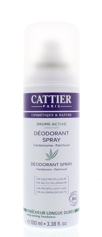 Cattier Cattier Deodorant spray cardamom patchouli (100 ml)