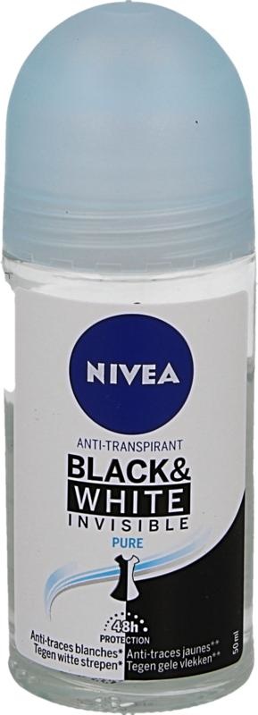 Nivea Nivea Deodorant roller invisible black & white pure (50 ml)