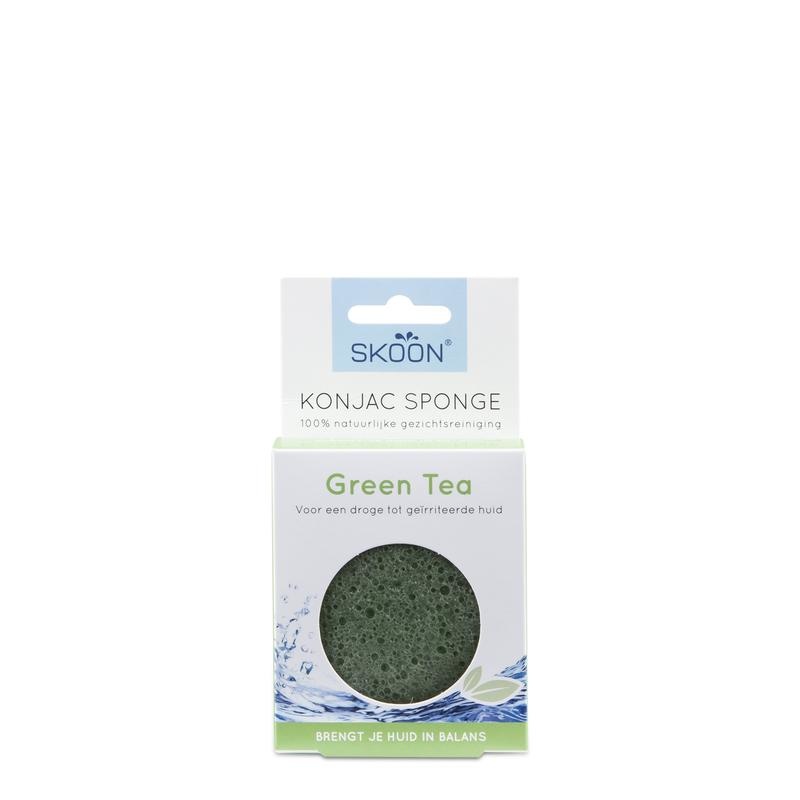 Skoon Skoon Konjac spons green tea bio (1 st)