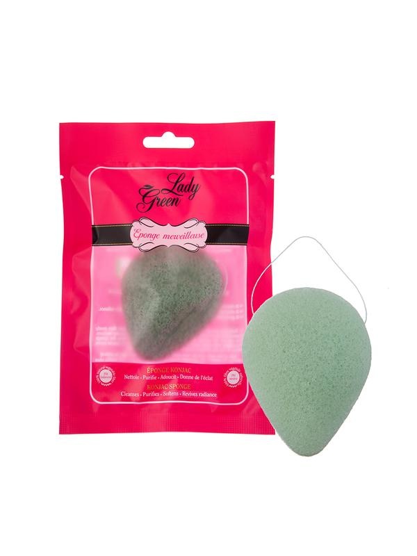 Lady Green Lady Green Konjac gezicht spons aloe vera (1 st)