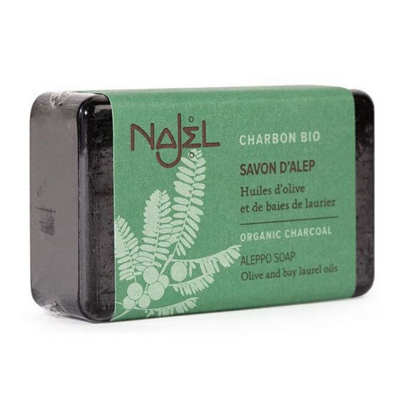 Najel Najel Aleppo olijfzeep met charcoal (100 gr)