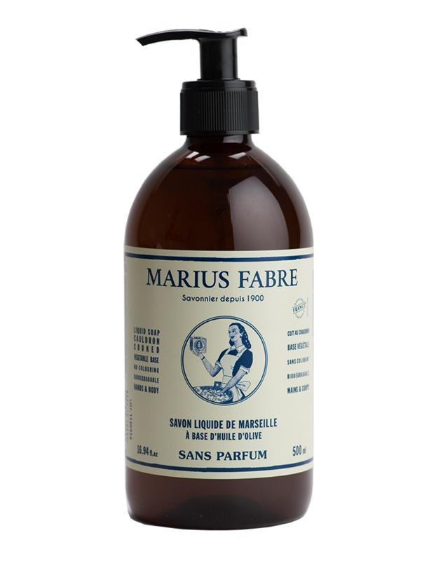 Marius Fabre Marius Fabre Nature Marseille zeep zonder parfum met pomp (500 ml)