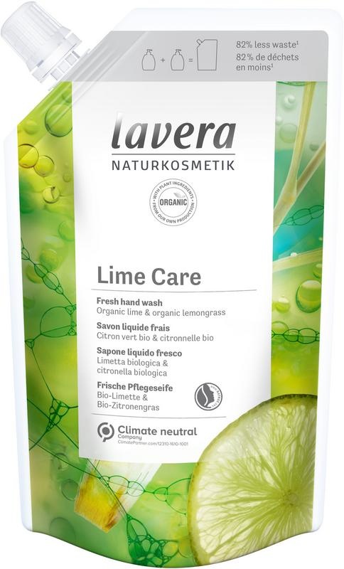 Lavera Lavera Navulling handzeep lime care bio EN-FR-IT-DE (500 ml)