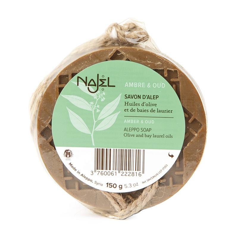 Najel Najel Aleppo zeep amber oud aroma aan koord (150 gr)