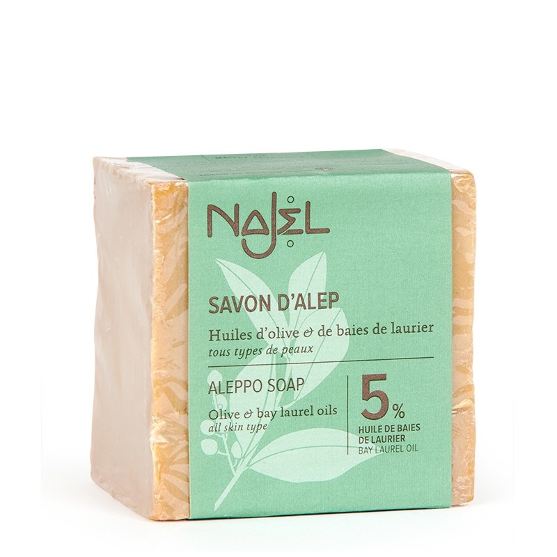 Najel Najel Aleppo olijf zeep 5% laurier (190 gr)