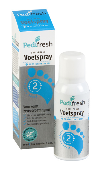 Pedifresh Pedifresh Fase 2 tegen lange termijn zweetvoeten spray (50 ml)