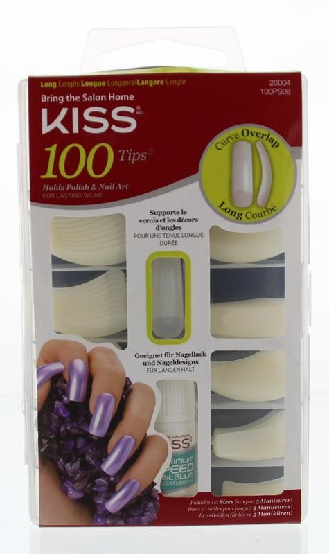 Kiss Kiss Nageltips en lijm overlap (1 Set)