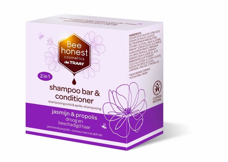 Traay Bee Honest Traay Bee Honest Shampoobar jasmijn & propolis (80 gr)