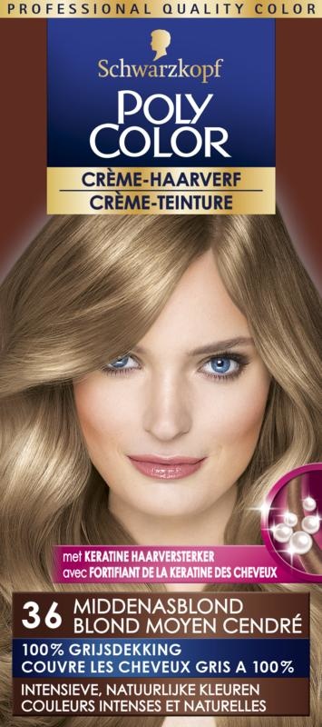 Poly Color Poly Color Creme haarverf 36 midden asblond (90 ml)