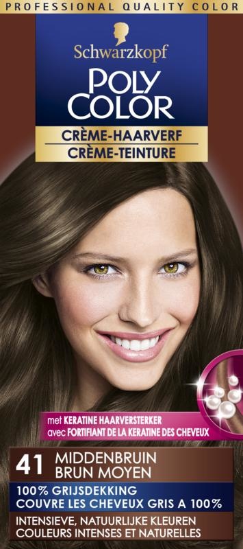 Poly Color Poly Color Creme haarverf 41 middenbruin (90 ml)