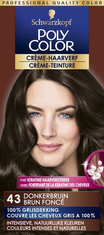 Poly Color Poly Color Creme haarverf 43 donkerbruin (90 ml)