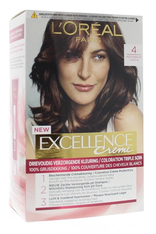 Loreal Loreal Excellence 4 Middenbruin (1 Set)