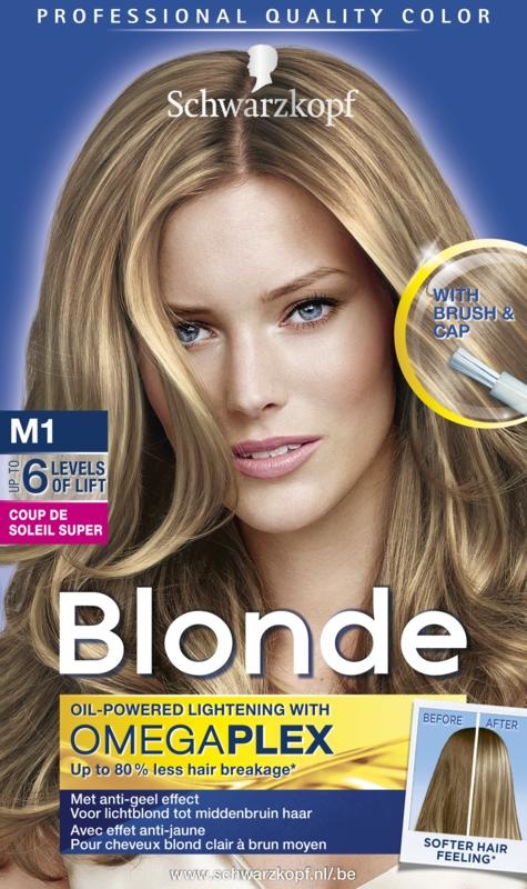 Schwarzkopf Schwarzkopf Blonde haarverf coupe de soleil highlighter M1 (1 Set)