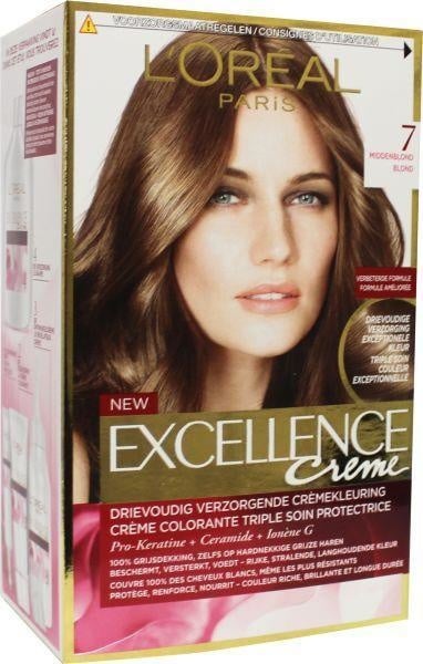 Loreal Loreal Excellence 7 middenblond (1 Set)