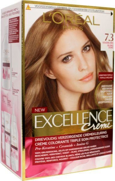 Loreal Loreal Excellence creme 7.3 goudblond (1 Set)