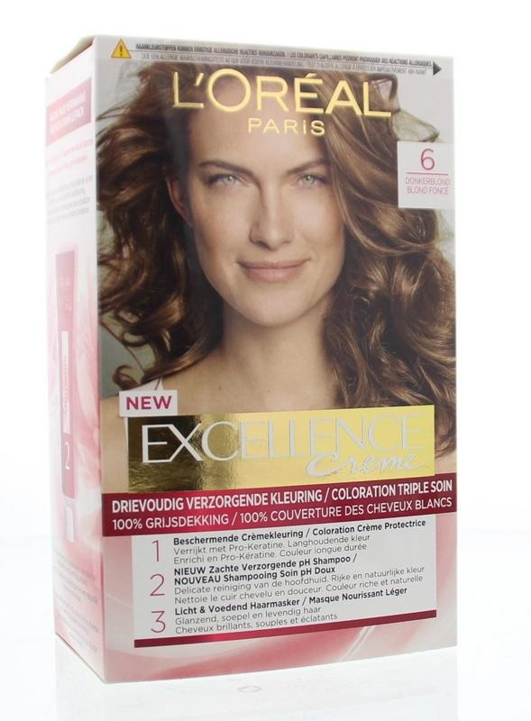 Loreal Loreal Excellence 6 donkerblond (1 Set)