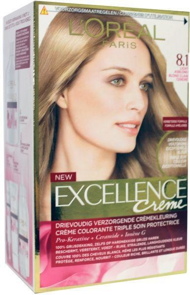 Loreal Loreal Excellence 8.1 licht asblond (1 Set)