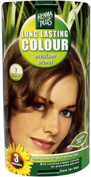 Henna Plus Long lasting colour 7 medium blond (100 Milliliter) Henna Plus Long lasting colour 7 medium blond (100 Milliliter)