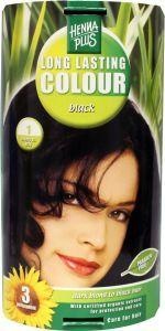 Henna Plus Long lasting colour 1 black (100 Milliliter) Henna Plus Long lasting colour 1 black (100 Milliliter)
