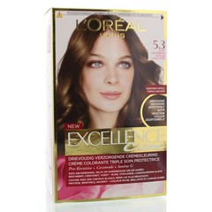 Loreal Excellence creme 5.3 licht goudbruin (1 Set)