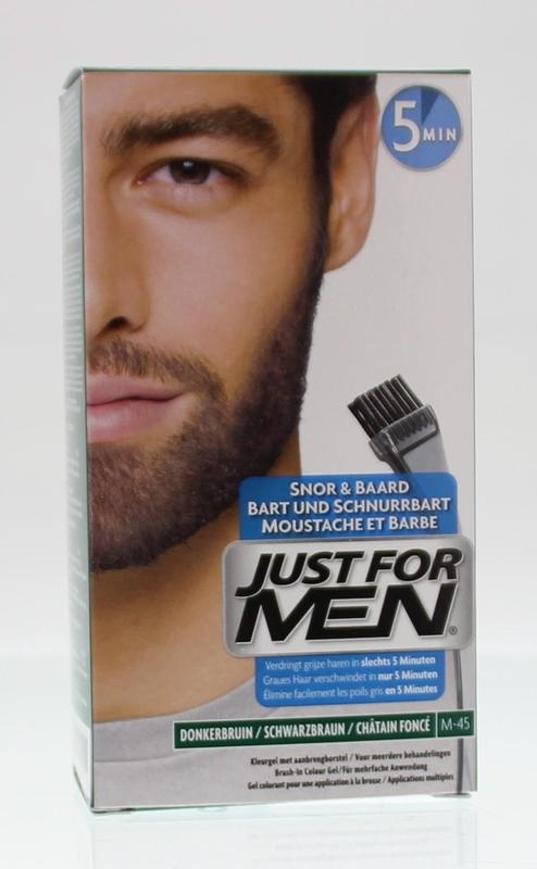 Just For Men Just For Men Snor en baard donker bruin m45 (24 gr)