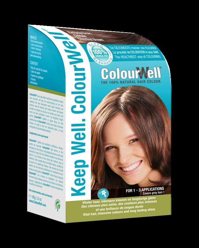 Colourwell Colourwell 100% Natuurlijke haarkleuring kastanje bruin (100 gr)