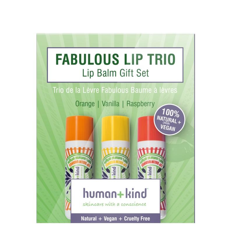 Human+Kind Human+Kind Lipbalm trio verpakking vegan (3 st)