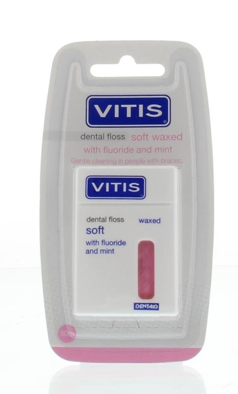 Vitis Vitis Floss soft waxed expanding fluor roze 50 meter (1 st)