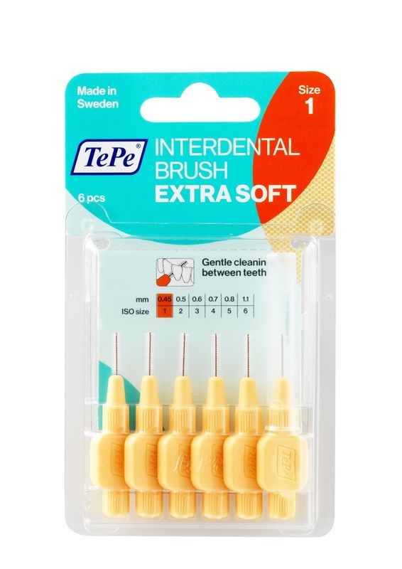 Tepe Tepe Interdentale rager extra soft 0.45 mm licht oranje (6 st)