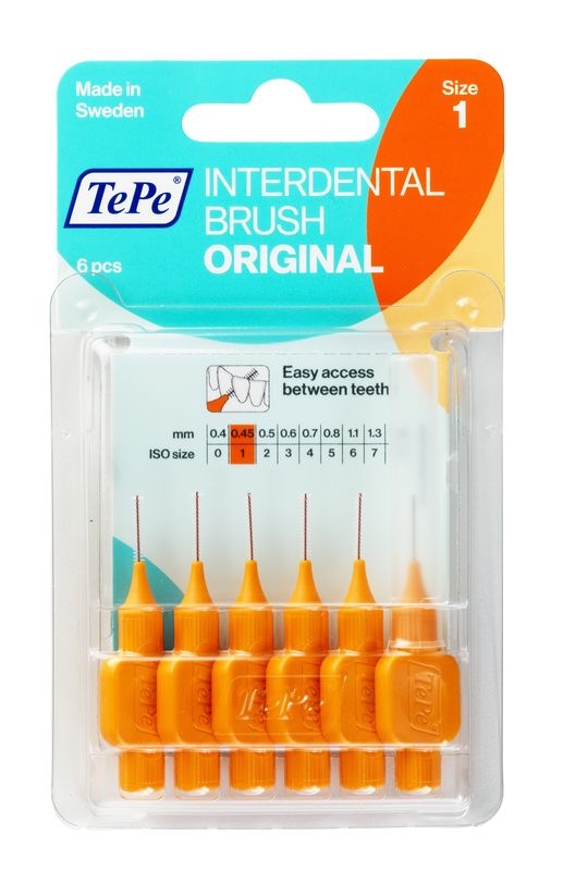 Tepe Tepe Interdentale rager 0.45 mm oranje maat 1 (6 st)