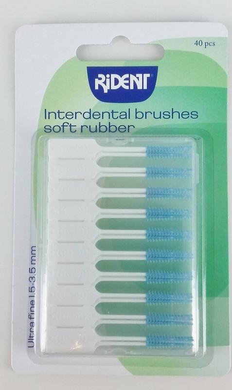 Rident Rident Interdental brushes soft rubber (40 st)
