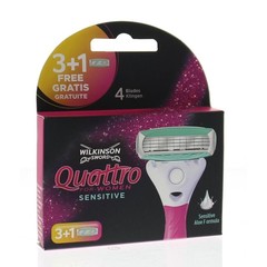 Wilkinson Quattro woman sensitive mesjes 3 + 1 (4 st)