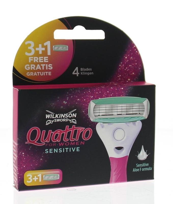 Wilkinson Wilkinson Quattro woman sensitive mesjes 3 + 1 (4 st)