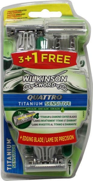 Wilkinson Wilkinson Quattro titanium sensitive wegwerp (4 st)