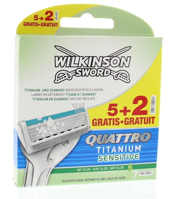 Wilkinson Wilkinson Quattro titanium sensitive mesjes 5+2 (7 st)