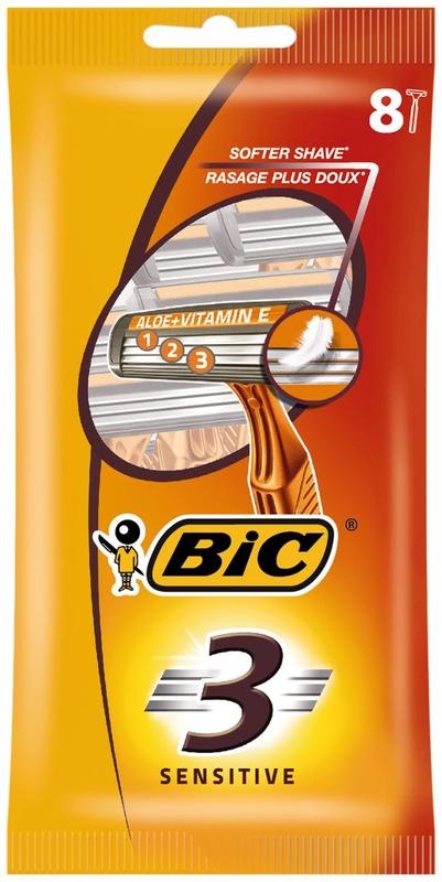 BIC BIC 3 Sensitive pouch wegwerpscheermesjes (8 st)