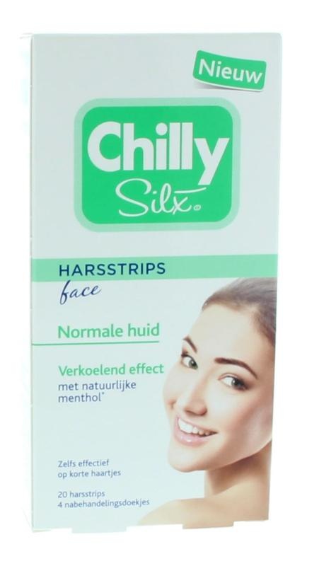 Chilly Silx Chilly Silx Harsstrips gezicht normale huid (20 st)