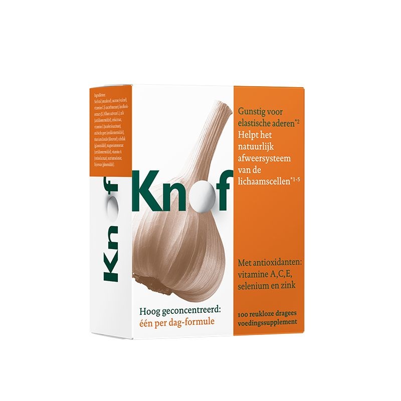 Knof Reukloze knoflook dragees (100 Dragees) Knof Reukloze knoflook dragees (100 Dragees)