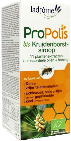 Ladrome Ladrome Propolis kruidenborstsiroop suikervrij bio (150 ml)