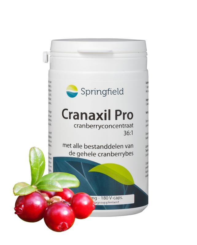 Springfield Springfield Cranaxil Pro cranberryconcentrate 500 mg (180 caps)