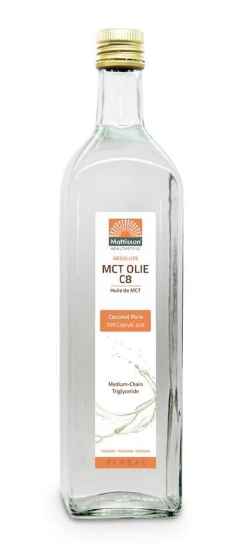 Mattisson Mattisson MCT olie C8 - coconut pure - 99% caprylic acid (1 ltr)